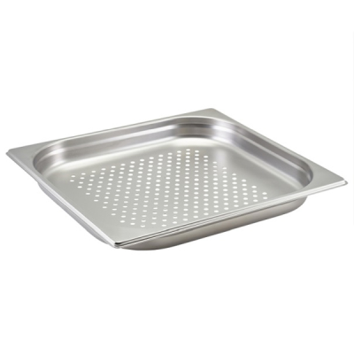 Gastronorm Pan Stainless Steel 2/3 40mm Deep Perforated