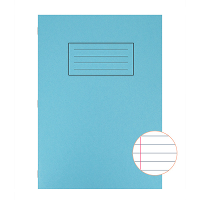 Silvine A4 Exercise Book Lined 80 pages Blue (Pack 10)