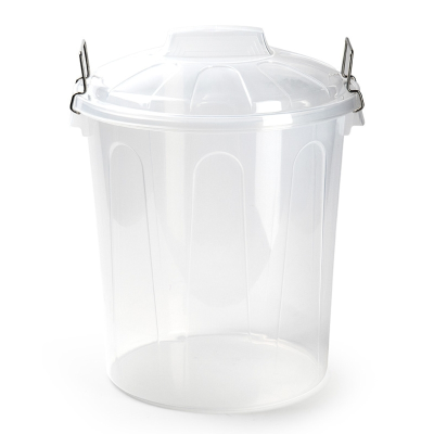 Plasticforte Clear Storage Bin and Lid 21 Litres