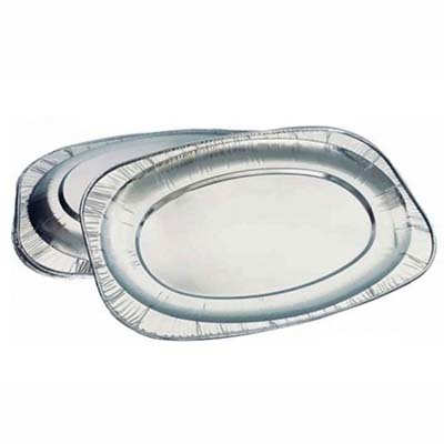 Aluminium Oval Foil Platter Embossed 42x29cm (Pack 5)
