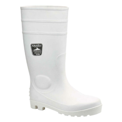 Steelite Safety Food Wellingtons in White - Size 9