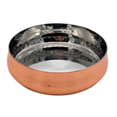 Copper Plated Hammered Curved Serving Bowl 11.5cm