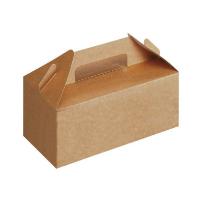 Kraft Medium Carry Pack / Lunch Box 228 x 122 x 97mm (Pack 125)