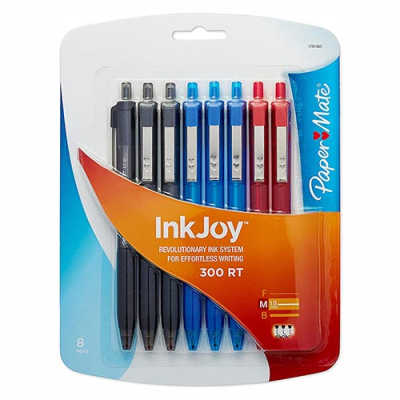 Paper Mate InkJoy Retractable Ball Pen 300 RT (Pack 8)