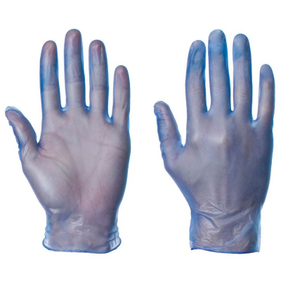 Powder Free Blue Vinyl Gloves  Extra Large (Pack 100)