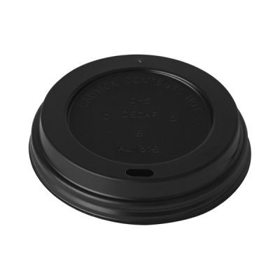 Black Domed Sip-Thru Lid to fit 10-20oz Cups (Pack 100) [1000]