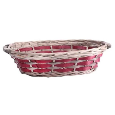 Oval Red Two Tone Basket