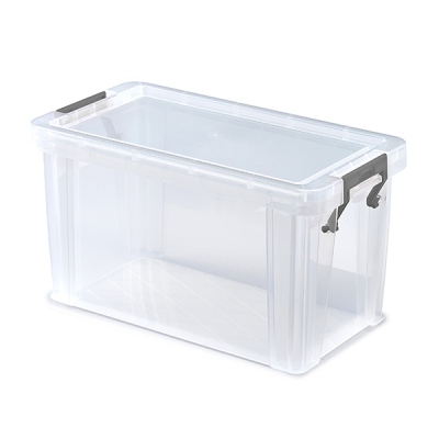 Whitefurze 2.6 Litre Allstore Storage Box with Silver Clamp