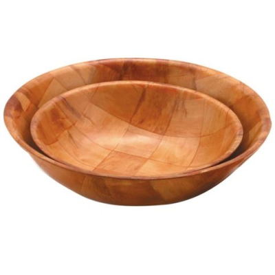 Woven Wooden Oval Bowl 23x30cm