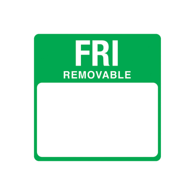 Day of the Week Removable Label Friday