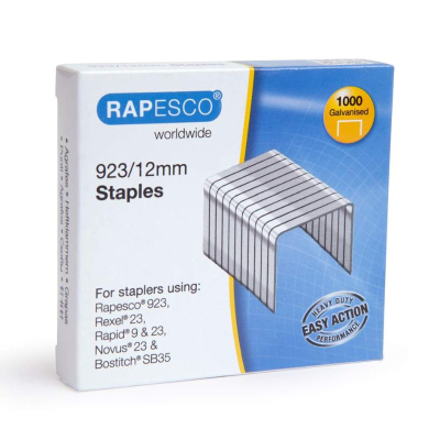 Rapesco 923/12mm Staples For Less Effort Stapler (131688) (Pack 1000)