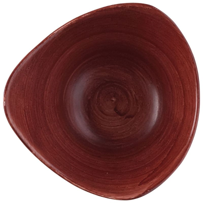 Churchill Stonecast Patina Red Rust Triangular Bowl 6" (Pack 12)