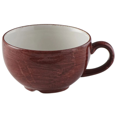 Churchill Stonecast Patina Red Rust Cappuccino Cup 12oz (Pack 12)