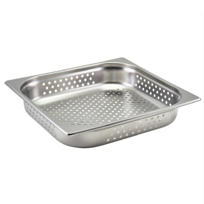 Gastronorm Pan Stainless Steel 2/3 65mm Deep Perforated