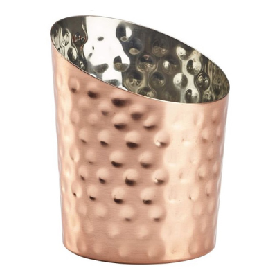 Angled Cone Copper Plated Hammered 11.6 x 9.5cm