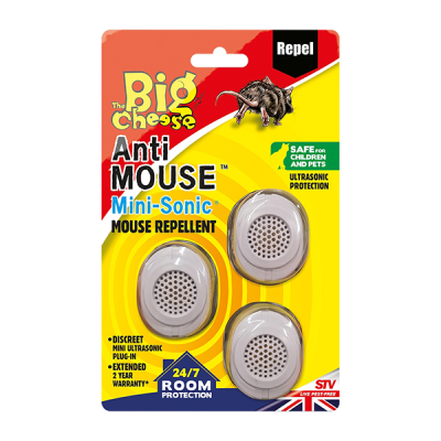 The Big Cheese Anti Mouse Mini Sonic Mouse Repellents (Pack 3)