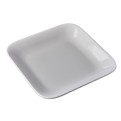 Melamine Square Platter White 19.5cm