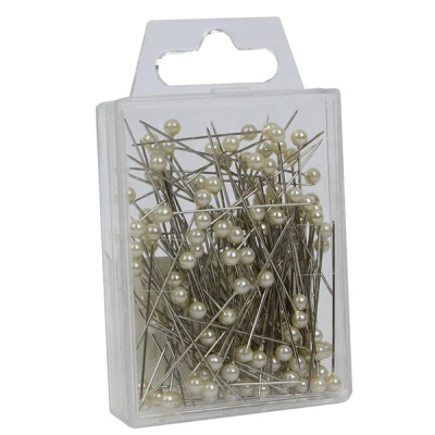 Round Headed 4cm Ivory Pearl Pins (Pack 144)