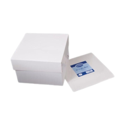 Essential Cake Box & Lid White 10"
