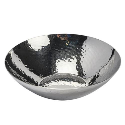 Steel Hammered Round Tapered Bowl 7"