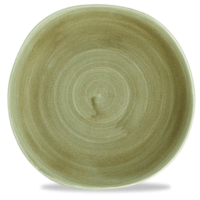 Churchill Stonecast Patina Burnished Green Round Trace Plate 10.38" (Pack 12)