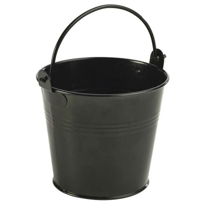 Serving Bucket Galvanised Steel 10cm Black