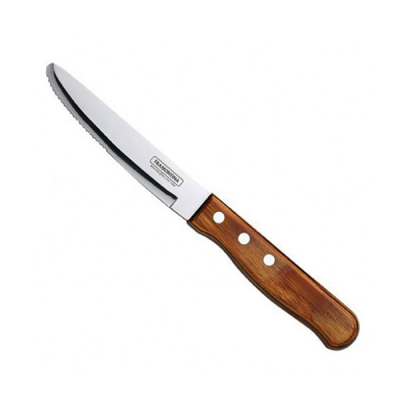 Tramontina Jumbo Polywood Steak Knife Rounded Blade Light Pine
