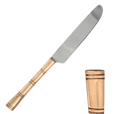 Bamboo Knife Silver Top Brass Handle