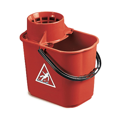 Optima Industrial Heavy Duty 12 Litre Mop Bucket Red