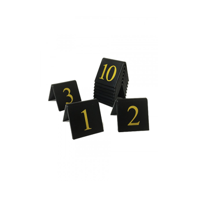 Black Table Numbers Set 81-90