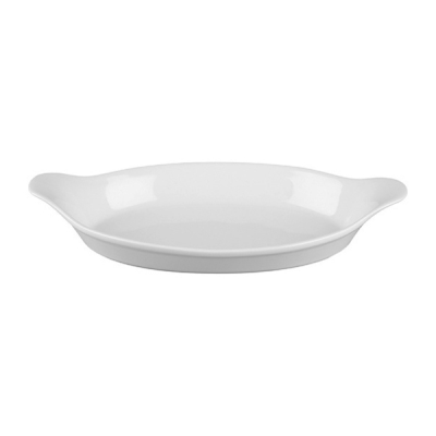 Churchil White Cookware Intermed Oval Eared Dish 9"x5" (Pack 6)