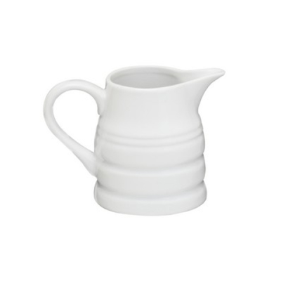 Apollo White Ceramic Milk Churn Jug 0.5 pint