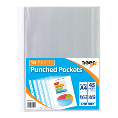 Tiger A4 Punched Packets (Pack 10)