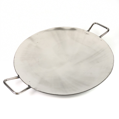 Round Stainless Steel Tawa With Handle 24"