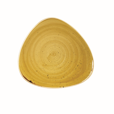 Churchil Stonecast Mustard Lotus Plate 12"