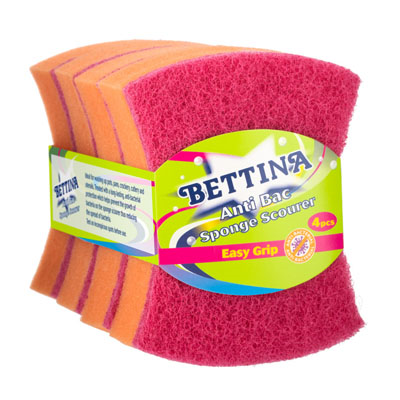 Bettina Anti Bac Butterfly Sponge Scourers (Pack 4)