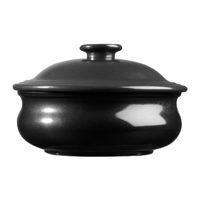 Art De Cuisine Rustics Black Sparkle Lidded Stewpot 20oz (Pack 6)