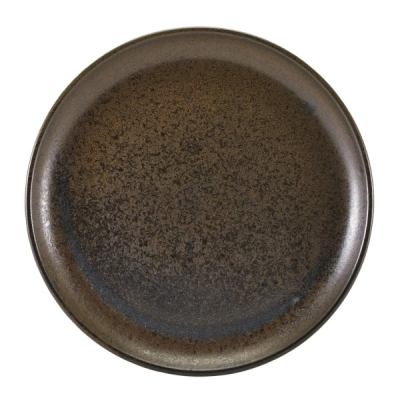 Genware Terra Porcelain Black Coupe Plate 27.5cm