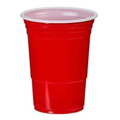 Disposable Red Plastic Party Cup 12oz (Pack 50)