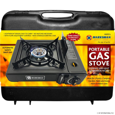 Marksman Portable Gas Stove with Auto Safety Shut Off