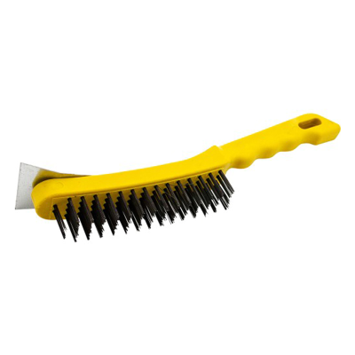 Yellow Wire Brush with Grip Handle