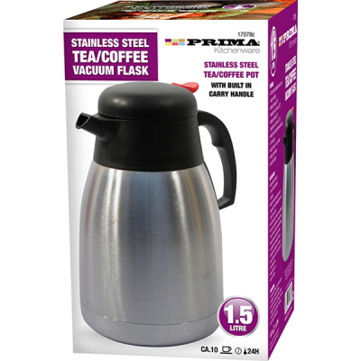 Prima Stainless Steel Vacuum Pot for Tea / Coffee 1.5 Litre