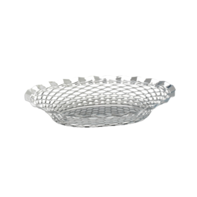 Oval Stainless Steel Basket 24cm x 17.5cm