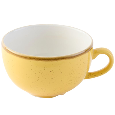 Churchill Stonecast Mustard Cappuccino Cup 12oz (Pack 12)