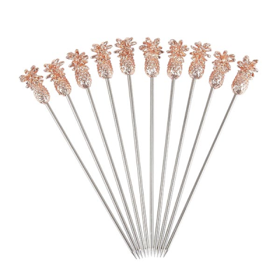 Pineapple Garnish Pick Copper Plated (Pack 10)