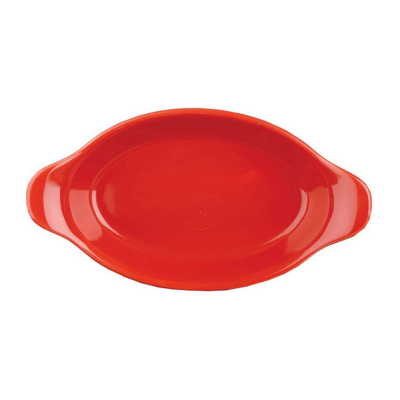 Churchil Cookware Red Inter Oval Eared Dish 9"x5" (Pack 6)