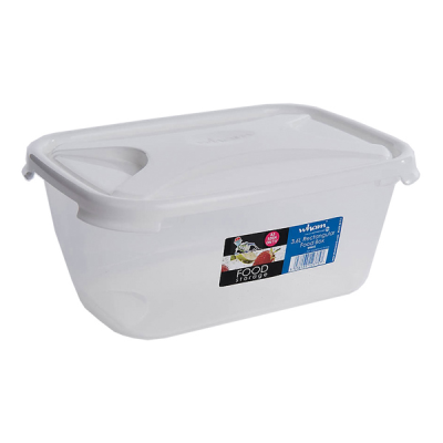 Whatmore 3.6 Litre Rectangular Food Box Clear Base with Ice White Lid