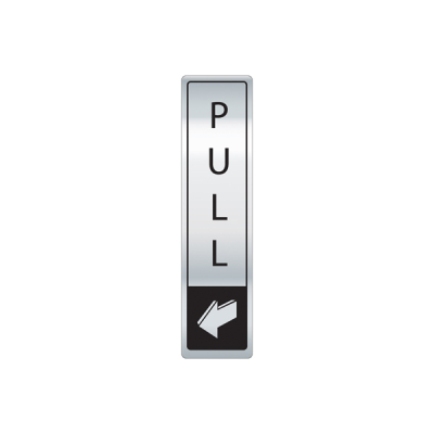 Door Sign Pull Vertical with Symbol