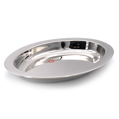 Stainless Steel Oval Deep International Tray No2 34.5cm