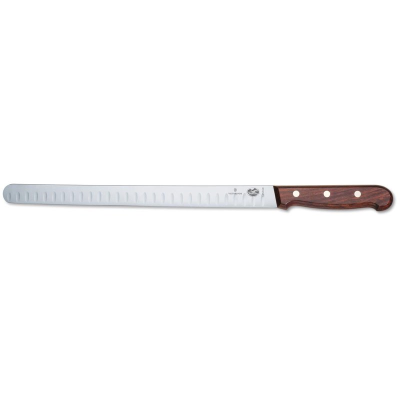 Victorinox Rosewood Handle Salmon Knife with Fluted Blade 30cm